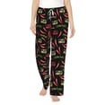 thumbnail image 1 of Daiia Red Chili Women's Sleep Pant with Pockets and Drawstring,Pajama Pants-Large, 1 of 9