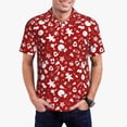 thumbnail image 1 of Daiia Red Christmas Cheer. Pattern Men’s Polo Shirts,Solid Deck Shirt,Classic Fit, Breathable Cotton Polo for Casual and Sport Wear-4X-Large, 1 of 7