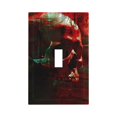 thumbnail image 1 of Daiia Red Dark Skull Abstract Pattern Decorator Wall Plate Child Safe Outlet Cover, Switch and Outlet Covers,Size 1-Gang 5.0" x3.0" , Polycarbonate Thermoplastic-Style T, 1 of 6