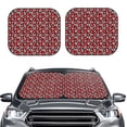 thumbnail image 1 of Daiia Red Floral 2PCS Car Windshield Sun Shade, Foldable Sun Shield for Car Front Window, Auto Sun Blocker Visor Protector Universal for Truck SUV Pickup-Medium, 1 of 7