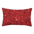 thumbnail image 1 of Daiia Red Glitter Bedding Waterproof Pillow Protector Zippered Queen – Bed Bug Proof Pillow Encasement-14"x20", 1 of 9