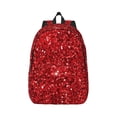 thumbnail image 1 of Daiia Red Glitter Vintage Canvas Backpack for Men and Women ,Hiking Backpack,Travel Laptop Bag for School,Large Capacity Backpack, 1 of 1