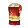 thumbnail image 1 of Daiia Red Gold Glitter Mens Baseball Jersey Button Down Shirts Short Sleeve Sports Uniforms-Medium, 1 of 9