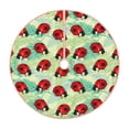 thumbnail image 1 of Daiia Red Ladybugs And Leaf Drawing Merry Christmas Tree Skirt , Xmas Large Lace-up Tree Skirt, Santa Snowflakes Rustic Home Decorations New Year Party Farmhouse Decor-30", 1 of 6