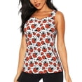 thumbnail image 1 of Daiia Red Ladybugs Printed Womens Workout Tops for Women Quick-dry Tank Tops Mesh Yoga Shirts Athletic Running Tank Tops Sleeveless Gym Clothes-X-Large, 1 of 7