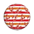 thumbnail image 1 of Daiia Red Lobster Tire Covers , Travel Trailer Camper Truck SUV Motorhome Waterproof Wheel Cover, Sun Rain Snow Protector-16 inch, 1 of 9