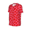 thumbnail image 1 of Daiia Red Love Heart Mens Baseball Jersey Button Down Shirts Short Sleeve Sports Uniforms-XX-Large, 1 of 9
