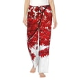 thumbnail image 1 of Daiia Red Maple Leaf Women's Sleep Pant with Pockets and Drawstring,Pajama Pants-Medium, 1 of 9