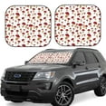 thumbnail image 1 of Daiia Red Mushroom 2PCS Car Windshield Sun Shade, Foldable Sun Shield for Car Front Window, Auto Sun Blocker Visor Protector Universal for Truck SUV Pickup-Medium, 1 of 7