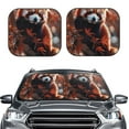 thumbnail image 1 of Daiia Red Panda Autumn Branches 2PCS Car Windshield Sun Shade, Foldable Sun Shield for Car Front Window, Auto Sun Blocker Visor Protector Universal for Truck SUV Pickup-Medium, 1 of 7