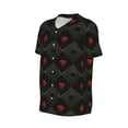 thumbnail image 1 of Daiia Red Poker Mens Baseball Jersey Button Down Shirts Short Sleeve Sports Uniforms-Medium, 1 of 9