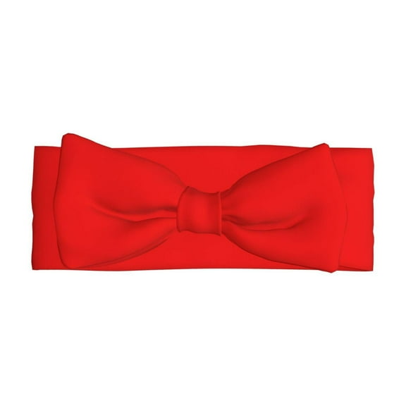 Daiia Red Printed Handmade Baby Headbands Soft Stretchy Hair Bands with Bows for Newborn Infant Baby Toddler Girls