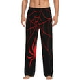 thumbnail image 1 of Daiia Red Spider Pattern Men's Sleep Pant with Pockets and Drawstring,Pajama Pants-Large, 1 of 6