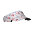 thumbnail image 1 of Daiia Red Squirrel And Blue Rabbit Pattern Sport Sun Visor Hats Visor Cap Adjustable Empty Top Baseball Cap Cotton Ball Caps for Women and Men, 1 of 7