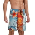 thumbnail image 1 of Daiia Refreshing Citrus Splash Mens Woven Stretch Pajama Short,Short Pajama Pants-Large, 1 of 7