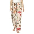thumbnail image 1 of Daiia Retro Autum Mushrooms Women's Sleep Pant with Pockets and Drawstring,Pajama Pants-Small, 1 of 9