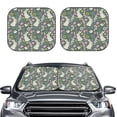 thumbnail image 1 of Daiia Retro Bunny Floral 2PCS Car Windshield Sun Shade, Foldable Sun Shield for Car Front Window, Auto Sun Blocker Visor Protector Universal for Truck SUV Pickup-Large, 1 of 7