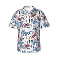thumbnail image 1 of Daiia Retro Butterfly Hawaiian Shirt for Men Gentle Cotton Regular Short Sleeve Casual-3X-Large, 1 of 9