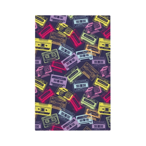 Daiia Retro Cassette Music Pattern Decorator Wall Plate Child Safe Outlet Cover, Switch and Outlet Covers,Size 1-Gang 5.0" x3.0" , Polycarbonate Thermoplastic-Style V