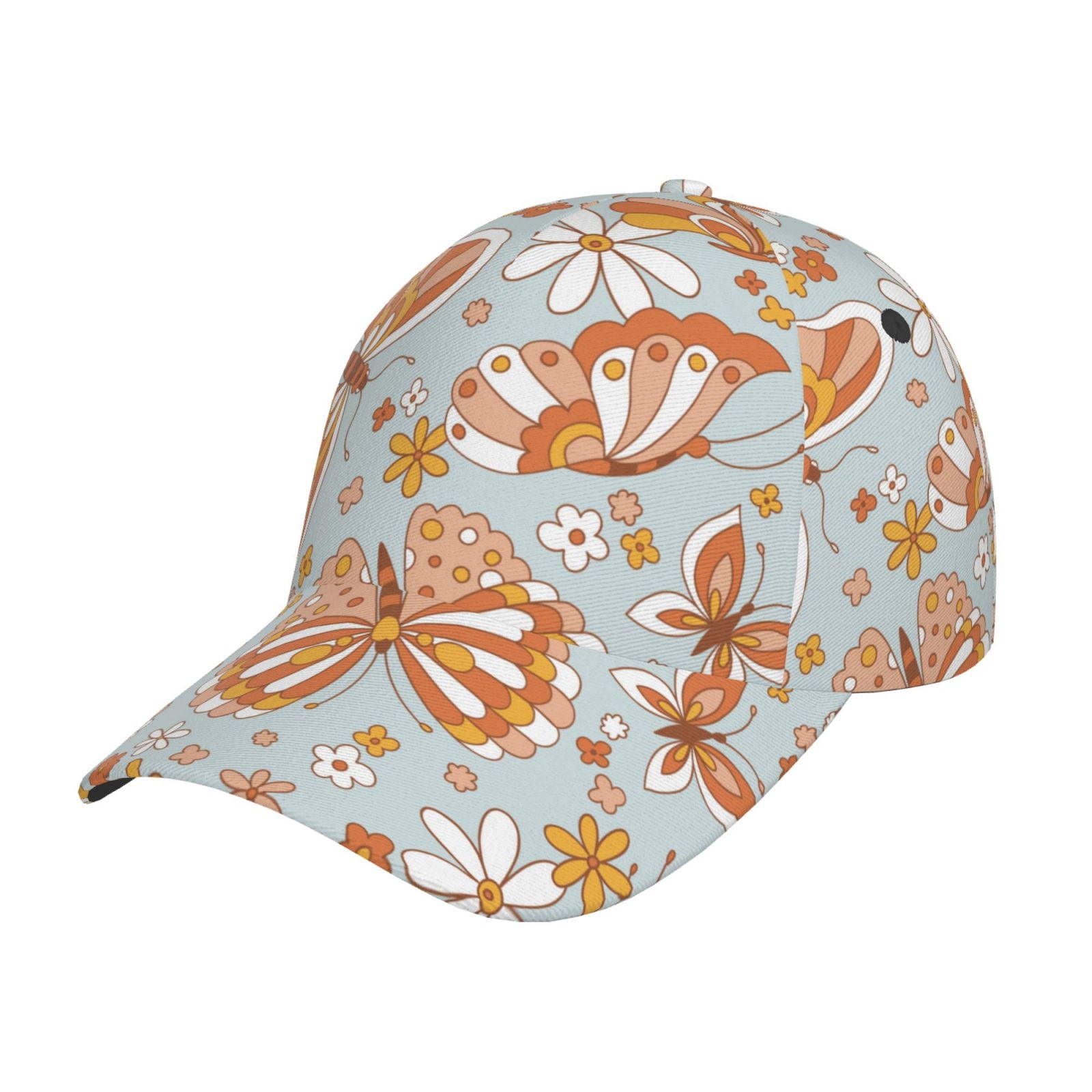 Butterfly Snapback Baseball Cap For Women - Adjustable Polyester Hat With Sweatband - View #6