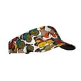 thumbnail image 1 of Daiia Retro Floral Butterfly Pattern Sport Sun Visor Hats Visor Cap Adjustable Empty Top Baseball Cap Cotton Ball Caps for Women and Men, 1 of 7
