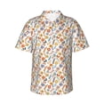 thumbnail image 1 of Daiia Retro Floral Hawaiian Shirt for Men Gentle Cotton Regular Short Sleeve Casual-3X-Large, 1 of 9