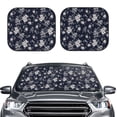 thumbnail image 1 of Daiia Retro Flower 2PCS Car Windshield Sun Shade, Foldable Sun Shield for Car Front Window, Auto Sun Blocker Visor Protector Universal for Truck SUV Pickup-Small, 1 of 7