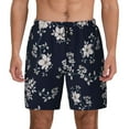 thumbnail image 1 of Daiia Retro Flower Mens Swim Trunks Swim Shorts Quick Dry Swim Shorts with Mesh Lining Pockets-Small, 1 of 9