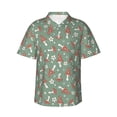 thumbnail image 1 of Daiia Retro Hippie Groovy Mushroom Hawaiian Shirt for Men Gentle Cotton Regular Short Sleeve Casual-Medium, 1 of 9