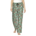thumbnail image 1 of Daiia Retro Hippie Groovy Mushroom Women's Sleep Pant with Pockets and Drawstring,Pajama Pants-Medium, 1 of 9