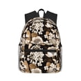 thumbnail image 1 of Daiia Retro Hydrangeas School Backpack for Men Women, Unisex Large Waterproof Bookbag Schoolbag Casual Daypack for High School/College/Teens/Travel/Work Black, 1 of 8