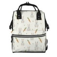 thumbnail image 1 of Daiia Retro Rabbit Large Capacity Baby Bag Waterproof Stylish Diaper Bag Mummy Backpack Adjustable Straps Diaper BagBaby Essentials Bag, 1 of 6
