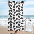 thumbnail image 1 of Daiia Retro Rooster Pattern Quick Dry Towel, Super Absorbent Travel Towel with Hanging Loop & Carabiner, Lightweight Compact Fast-Drying Microfiber Towel-, 1 of 8
