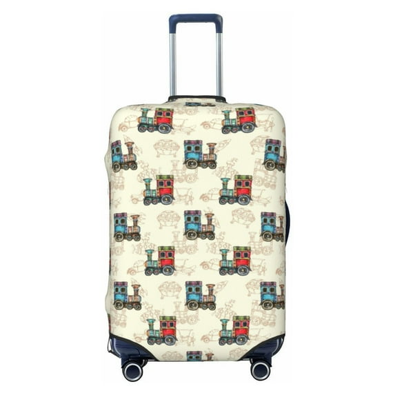 Daiia Retro Steampunk Vehicle Luggage Cover, Thickened Washable Travel Luggage Covers, Elastic Unique Baggage Covers for 18-20 inch Luggage-X-Large
