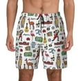 thumbnail image 1 of Daiia Retro Style Mens Swim Trunks Swim Shorts Quick Dry Swim Shorts with Mesh Lining Pockets-3X-Large, 1 of 9