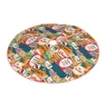 thumbnail image 1 of Daiia Retro Summer Stamp Drawing Merry Christmas Tree Skirt , Xmas Large Lace-up Tree Skirt, Santa Snowflakes Rustic Home Decorations New Year Party Farmhouse Decor-30", 1 of 7