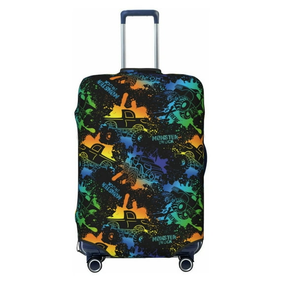 Daiia Retro Truck Luggage Cover, Thickened Washable Travel Luggage Covers, Elastic Unique Baggage Covers for 18-20 inch Luggage-Small
