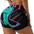 thumbnail image 1 of Daiia Rex Dinosaur With Sunglasses Pattern Women's Workout Shorts Biker Shorts - High Waisted Workout Spandex Tummy Control Gym Running Yoga Shorts-XX-Large, 1 of 8