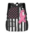 thumbnail image 1 of Daiia Ribbon Breast Cancer Awareness Backpack for Men and Women -Durable Backpack Large Capacity, Water-Resistant Bag with Adjustable Straps and Laptop Compartment, 1 of 1