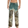 thumbnail image 1 of Daiia Roman Chariot Horse Race Men's Sleep Pant with Pockets and Drawstring,Pajama Pants-Small, 1 of 9