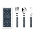 thumbnail image 1 of Daiia Romantic Eiffel Tower for Stainless Steel Kids Silverware Set - Children’s Utensil Set - Children's Knife, Fork And Spoon Set - Metal Kids Cutlery Set, 1 of 8
