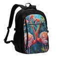 thumbnail image 1 of Daiia Romantic Flamingo Pair Pattern USB Charging Backpack for Men and Women, Anti-Theft Backpack,Travel Backpack,School Backpack,College Backpack,Laptop Backpack, 1 of 7