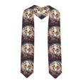 thumbnail image 1 of Daiia Romantic Flower Fox Pattern Graduation Shawl Stole – Satin Graduation Stole Academic Stole Non-Slip Design-Sharp Corner, 1 of 7
