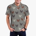 thumbnail image 1 of Daiia Rooster Pattern Men’s Polo Shirts,Solid Deck Shirt,Classic Fit, Breathable Cotton Polo for Casual and Sport Wear-Small, 1 of 9