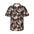 thumbnail image 1 of Daiia Roosters 2 Hawaiian Shirt for Men Gentle Cotton Regular Short Sleeve Casual-3X-Large, 1 of 9