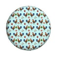 thumbnail image 1 of Daiia Roosters And Plants Tire Covers , Travel Trailer Camper Truck SUV Motorhome Waterproof Wheel Cover, Sun Rain Snow Protector-14 inch, 1 of 8
