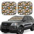 thumbnail image 1 of Daiia Roosters and Chicks 2PCS Car Windshield Sun Shade, Foldable Sun Shield for Car Front Window, Auto Sun Blocker Visor Protector Universal for Truck SUV Pickup-Medium, 1 of 7