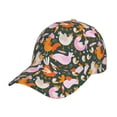 thumbnail image 1 of Daiia Roosters and Chicks print Baseball Cap Men Women Golf Dad Hat Adjustable Original Classic Low Profile Hat Unconstructed Plain Cap, 1 of 9