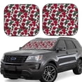 thumbnail image 1 of Daiia Rose Flowers 2PCS Car Windshield Sun Shade, Foldable Sun Shield for Car Front Window, Auto Sun Blocker Visor Protector Universal for Truck SUV Pickup-Large, 1 of 7