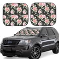 thumbnail image 1 of Daiia Rose Flowers 2PCS Car Windshield Sun Shade, Foldable Sun Shield for Car Front Window, Auto Sun Blocker Visor Protector Universal for Truck SUV Pickup-Small, 1 of 7